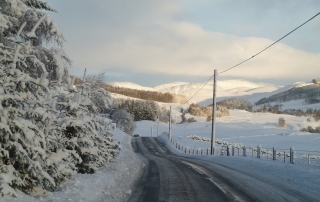 first snow of the season A93