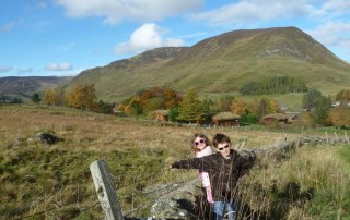 A Cateran Trail Autumn Walk Looking Back at the Log Cabins