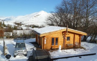 The Log Cabins at Glenbeag Mountain Lodges A Winter Wonderland