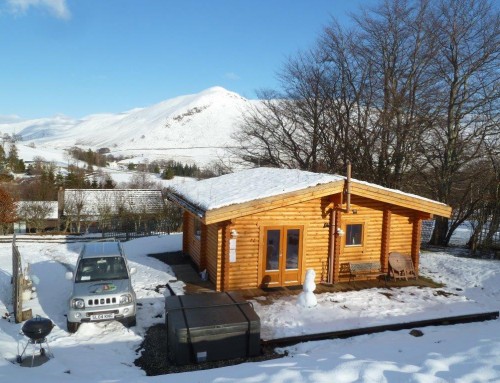 The Log Cabins at Glenbeag Mountain Lodges A Winter Wonderland