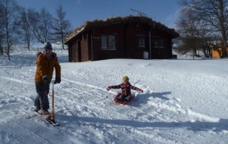 Glenbeag Log Cabin Snow Fun